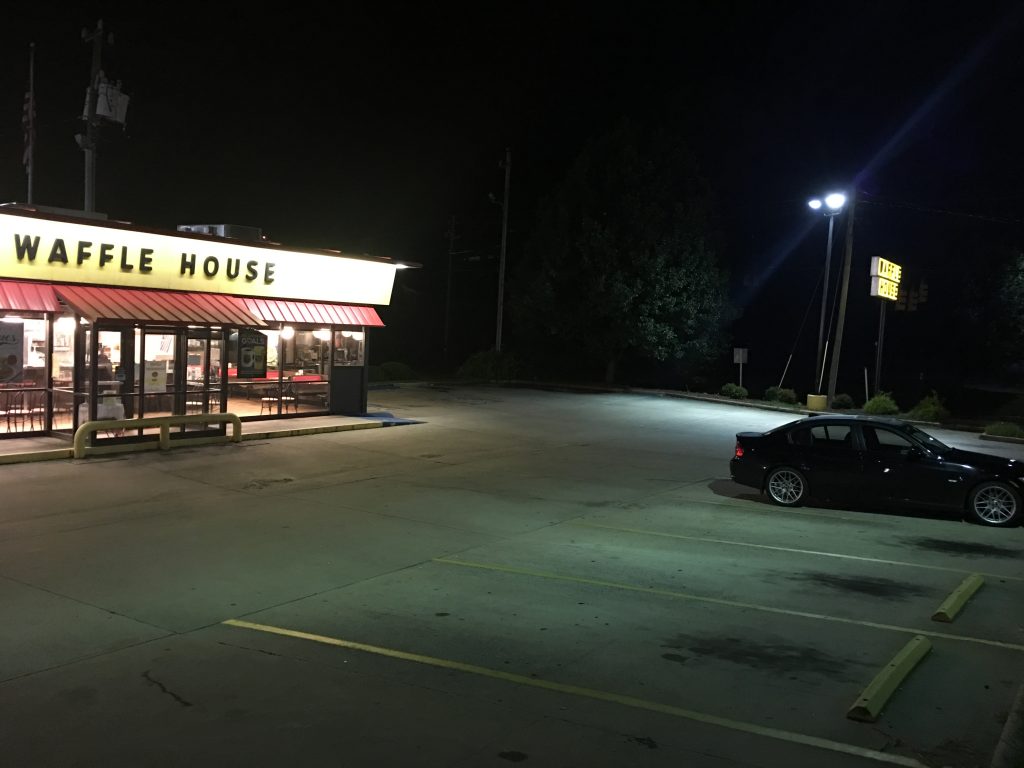 First in line at Waffle House