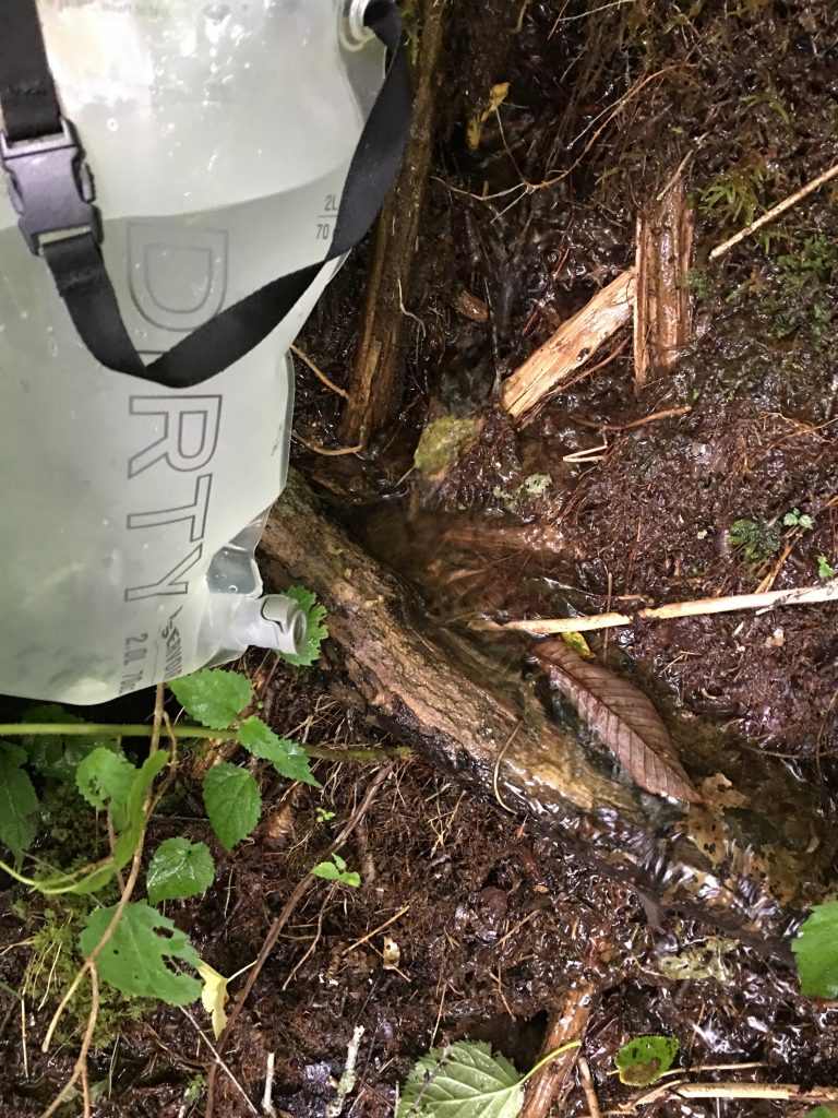 Collecting water from a trickle